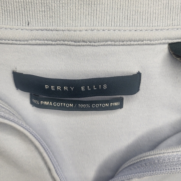 Perry Ellis 100% Pima Cotton Mens Quarter Zip Xl Soft & Comfortable A91 - Picture 3 of 7